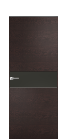 Дверь межкомнатная Ветро 11 Цвет Мореный Дуб Покрытие Шпон натуральный  Наличник Скрытый короб хром Цена 49450