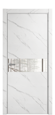 Дверь межкомнатная Vetro 11 Цвет Monte white soft Покрытие ПВХ ORIGINAL Наличник L 75 Цена 34100