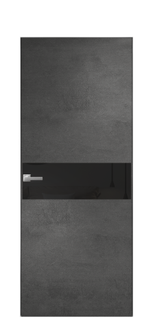 Дверь межкомнатная Vetro 11 Цвет Камень темный Покрытие ПВХ ФАКТУРНЫЕ Наличник Скрытый короб хром Цена 41000