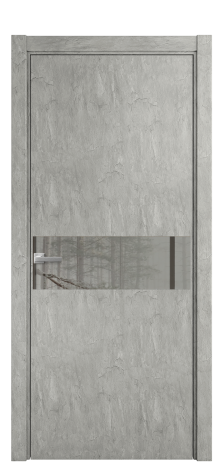 Дверь межкомнатная Vetro 11 Цвет Скол камня грей Покрытие ПВХ ORIGINAL Наличник L 75 Цена 34600