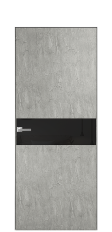 Дверь межкомнатная Vetro 11 Цвет Скол камня грей Покрытие ПВХ ORIGINAL Наличник Скрытый короб хром Цена 42560