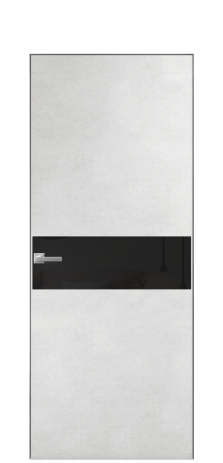 Дверь межкомнатная Vetro 11 Цвет Бетон известковый Покрытие ПВХ ORIGINAL Наличник Скрытый короб хром Цена 42560