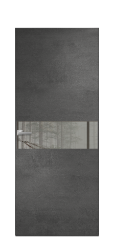 Дверь межкомнатная Vetro 11 Цвет Камень темный Покрытие ПВХ ORIGINAL Наличник Скрытый короб хром Цена 43060