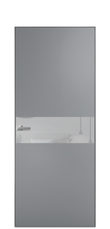 Дверь межкомнатная Vetro 11 Цвет Гриджио Покрытие Эмаль  Наличник Скрытый короб хром Цена 64708