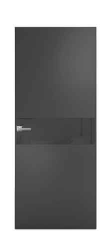 Дверь межкомнатная Vetro 11 Цвет Антрацит Покрытие Эмаль  Наличник Скрытый короб хром Цена 64208