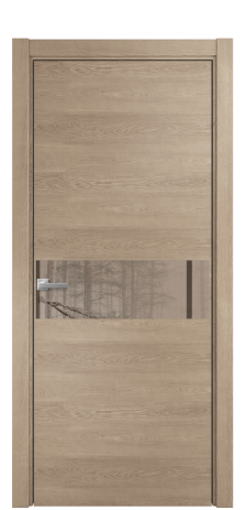 Дверь межкомнатная Vetro 11 Цвет Дуб Имбирь Покрытие Шпон натуральный  Наличник L 75 Цена 51650