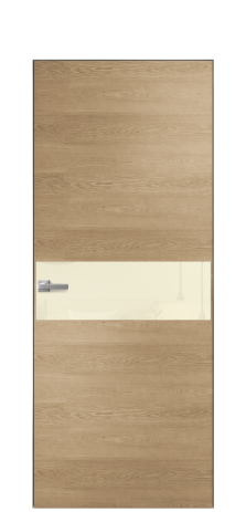 Дверь межкомнатная Vetro 11 Цвет Дуб Светлый Покрытие Шпон натуральный  Наличник Скрытый короб хром Цена 66610