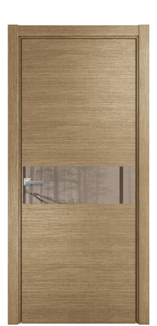 Дверь межкомнатная Vetro 11 Цвет Каштановый Орех Покрытие Шпон натуральный  Наличник Скрытый короб хром Цена 70110