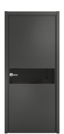 Дверь межкомнатная Vetro 11 Цвет Ясень Антрацит Покрытие Шпон крашеный  Наличник L 50 Цена 48775