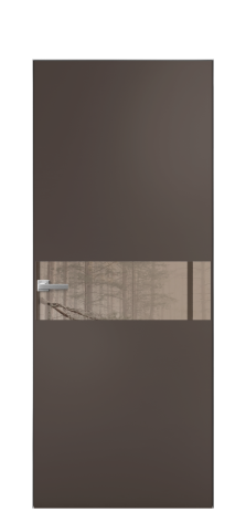 Дверь межкомнатная Vetro 11 Цвет Коричневый Покрытие Эмаль  Наличник Скрытый короб хром Цена 64708