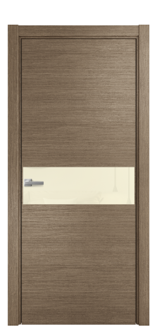 Дверь межкомнатная Vetro 11 Цвет Дуб Мускат Покрытие Шпон натуральный  Наличник L 75 Цена 51650