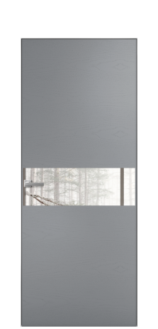 Дверь межкомнатная Vetro 11 Цвет Ясень Гриджио Покрытие Шпон крашеный  Наличник Скрытый короб хром Цена 47850