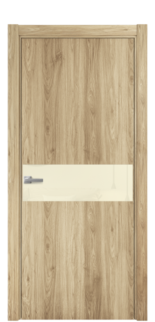 Дверь межкомнатная Vetro 11 Цвет Орех NY светлый Покрытие ПВХ WOOD NATURAL Наличник L 75 Цена 30825