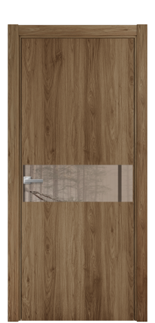 Дверь межкомнатная Vetro 11 Цвет Орех NY классический Покрытие ПВХ WOOD NATURAL Наличник L 75 Цена 31325