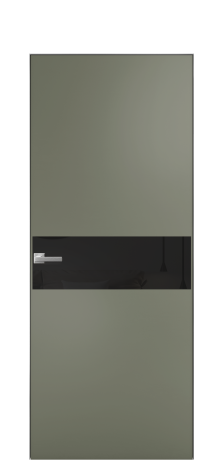 Дверь межкомнатная Vetro 11 Цвет Зеленый Покрытие Эмаль  Наличник Скрытый короб хром Цена 56850