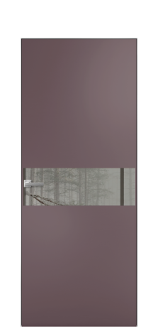 Дверь межкомнатная Vetro 11 Цвет Лиловый Покрытие Эмаль  Наличник Скрытый короб хром Цена 57350