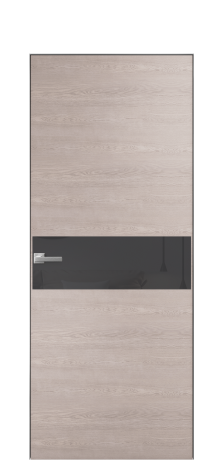 Дверь межкомнатная Vetro 11 Цвет Дуб Имбирь Покрытие Шпон натуральный  Наличник Скрытый короб хром Цена 60800