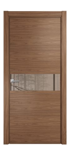 Дверь межкомнатная Vetro 11 Цвет Американский Орех Покрытие Шпон натуральный  Наличник L 75 Цена 50875