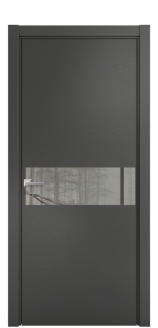 Дверь межкомнатная Vetro 11 Цвет Ясень Антрацит Покрытие Шпон крашеный  Наличник L 75 Цена 44650