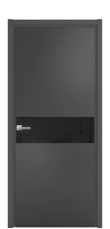 Дверь межкомнатная Vetro 11 Цвет Антрацит Покрытие Эмаль  Наличник L 50 Цена 44675