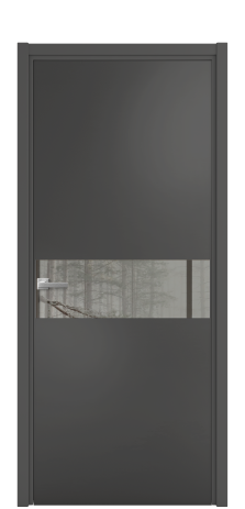 Дверь межкомнатная Vetro 11 Цвет Антрацит Покрытие Эмаль  Наличник L 50 Цена 45175