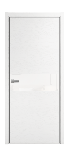 Дверь межкомнатная Vetro 11 Цвет Ясень Белый Покрытие Шпон крашеный  Наличник L 50 Цена 48025