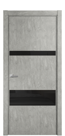 Дверь межкомнатная Vetro 12 Цвет Скол камня грей Покрытие ПВХ ORIGINAL Наличник L 75 Цена 33550