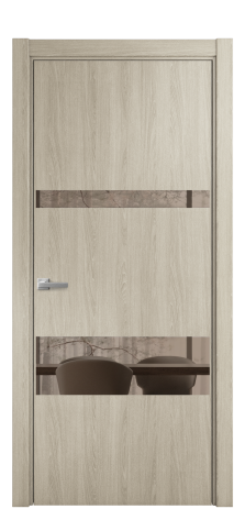 Дверь межкомнатная Vetro 12 Цвет Maderaira oak sand Покрытие ПВХ WOOD NATURAL Наличник L 75 Цена 31325