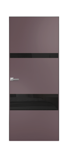 Дверь межкомнатная Vetro 12 Цвет Лиловый Покрытие Эмаль  Наличник Скрытый короб хром Цена 56850