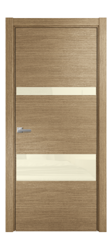 Дверь межкомнатная Vetro 12 Цвет Дуб Янтарь Покрытие Шпон масло  Наличник L 75 Цена 48275