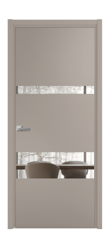 Дверь межкомнатная Vetro 12 Цвет Какао Покрытие Эмаль  Наличник L 50 Цена 44675