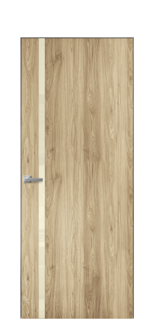Дверь межкомнатная Vetro 13 Цвет Орех NY светлый Покрытие ПВХ WOOD NATURAL Наличник Скрытый короб хром Цена 40336