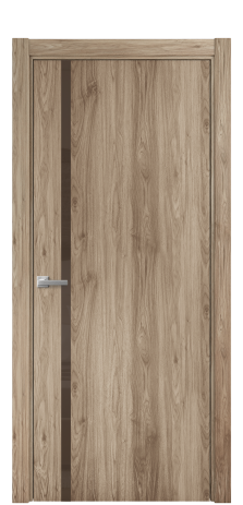 Дверь межкомнатная Vetro 13 Цвет Орех NY смоук Покрытие ПВХ WOOD NATURAL Наличник L 75 Цена 30825