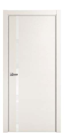 Дверь межкомнатная Vetro 13 Цвет Ясень Молочный Покрытие Шпон крашеный  Наличник L 75 Цена 44150