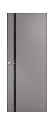 Дверь межкомнатная Vetro 13 Цвет Ясень Ирис Покрытие Шпон крашеный  Наличник Скрытый короб хром Цена 59100