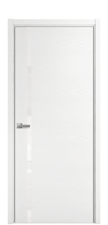 Дверь межкомнатная Vetro 13 Цвет Ясень Белый Покрытие Шпон крашеный  Наличник L 50 Цена 48025