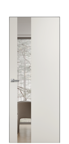 Дверь межкомнатная Ветро 14 Цвет Лайт Грей Покрытие ПВХ SOFT (ПЭТ) Наличник Скрытый короб хром Цена 41000