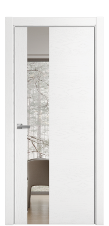 Дверь межкомнатная Ветро 14 Цвет Ясень Белый Покрытие Шпон крашеный  Наличник L 75 Цена 48775