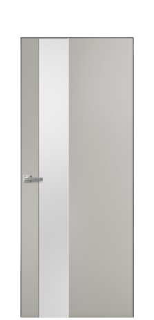 Дверь межкомнатная Ветро 14 Цвет Серый Шелк Покрытие Эмаль  Наличник Скрытый короб хром Цена 45550
