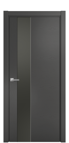 Дверь межкомнатная Ветро 14 Цвет Ясень Антрацит Покрытие Шпон крашеный  Наличник L 75 Цена 48775