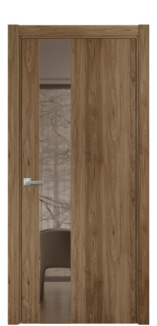 Дверь межкомнатная Vetro 14 Цвет Орех NY классический Покрытие ПВХ WOOD NATURAL Наличник L 75 Цена 34600