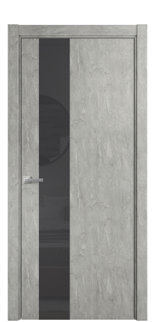 Дверь межкомнатная Vetro 14 Цвет Скол камня грей Покрытие ПВХ ORIGINAL Наличник L 75 Цена 34100