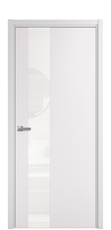 Дверь межкомнатная Vetro 14 Цвет Белый Покрытие Эмаль  Наличник Скрытый короб хром Цена 62710