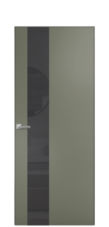 Дверь межкомнатная Vetro 14 Цвет Зеленый Покрытие Эмаль  Наличник Скрытый короб хром Цена 64208