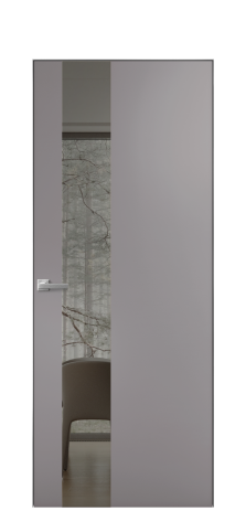 Дверь межкомнатная Vetro 14 Цвет Ирис Покрытие Эмаль  Наличник Скрытый короб хром Цена 63210