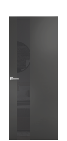 Дверь межкомнатная Vetro 14 Цвет Антрацит Покрытие Эмаль  Наличник Скрытый короб хром Цена 47048