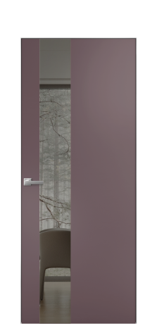 Дверь межкомнатная Vetro 14 Цвет Лиловый Покрытие Эмаль  Наличник Скрытый короб хром Цена 64708