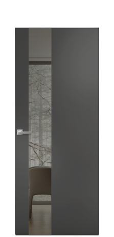 Дверь межкомнатная Vetro 14 Цвет Антрацит Покрытие Эмаль  Наличник Скрытый короб хром Цена 64708