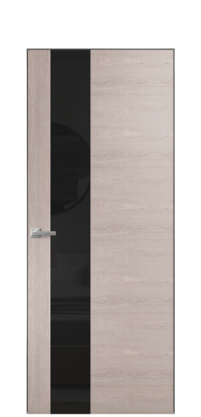 Дверь межкомнатная Vetro 14 Цвет Дуб Имбирь Покрытие Шпон натуральный  Наличник Скрытый короб хром Цена 66610