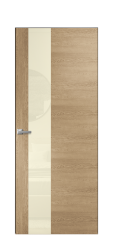 Дверь межкомнатная Vetro 14 Цвет Дуб Светлый Покрытие Шпон натуральный  Наличник Скрытый короб хром Цена 66610